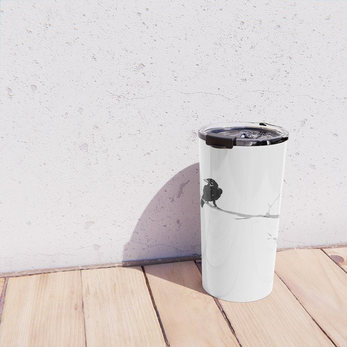 Raven in a Tree Travel Mug