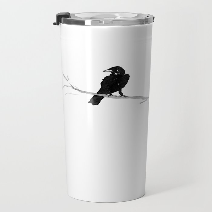 Raven in a Tree Travel Mug