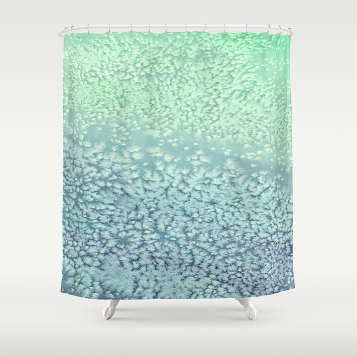 Wavesong Shower Curtain Watercolor Painting - Artistic Bathroom Decor Brazen Design Studio Light Gray