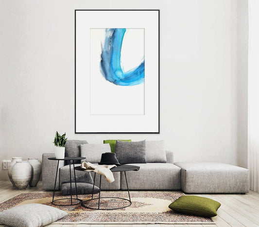 Art Print - Winds of Change Abstract Composition Contemporary Watercolor Painting Brazen Design Studio Light Gray