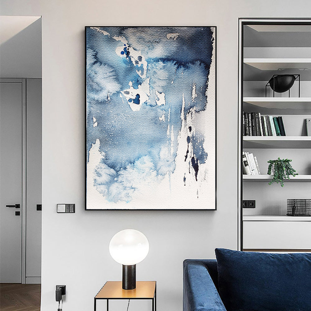 Art Print - Your Soul is Alive Contemporary Abstract Watercolor Painting Brazen Design Studio Light Gray